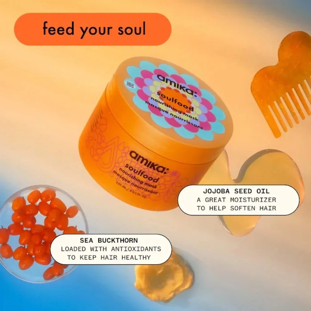 NIB Amika Soulfood Nourishing Hair Mask 250 ML/ 8 FL OZ
